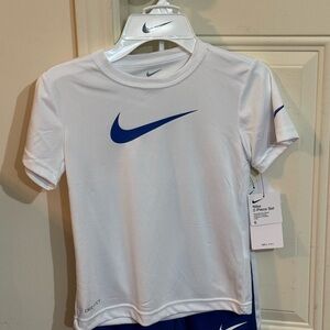2pc NWT Nike Kids Boys -6- White and Blue Short Sleeve Tee